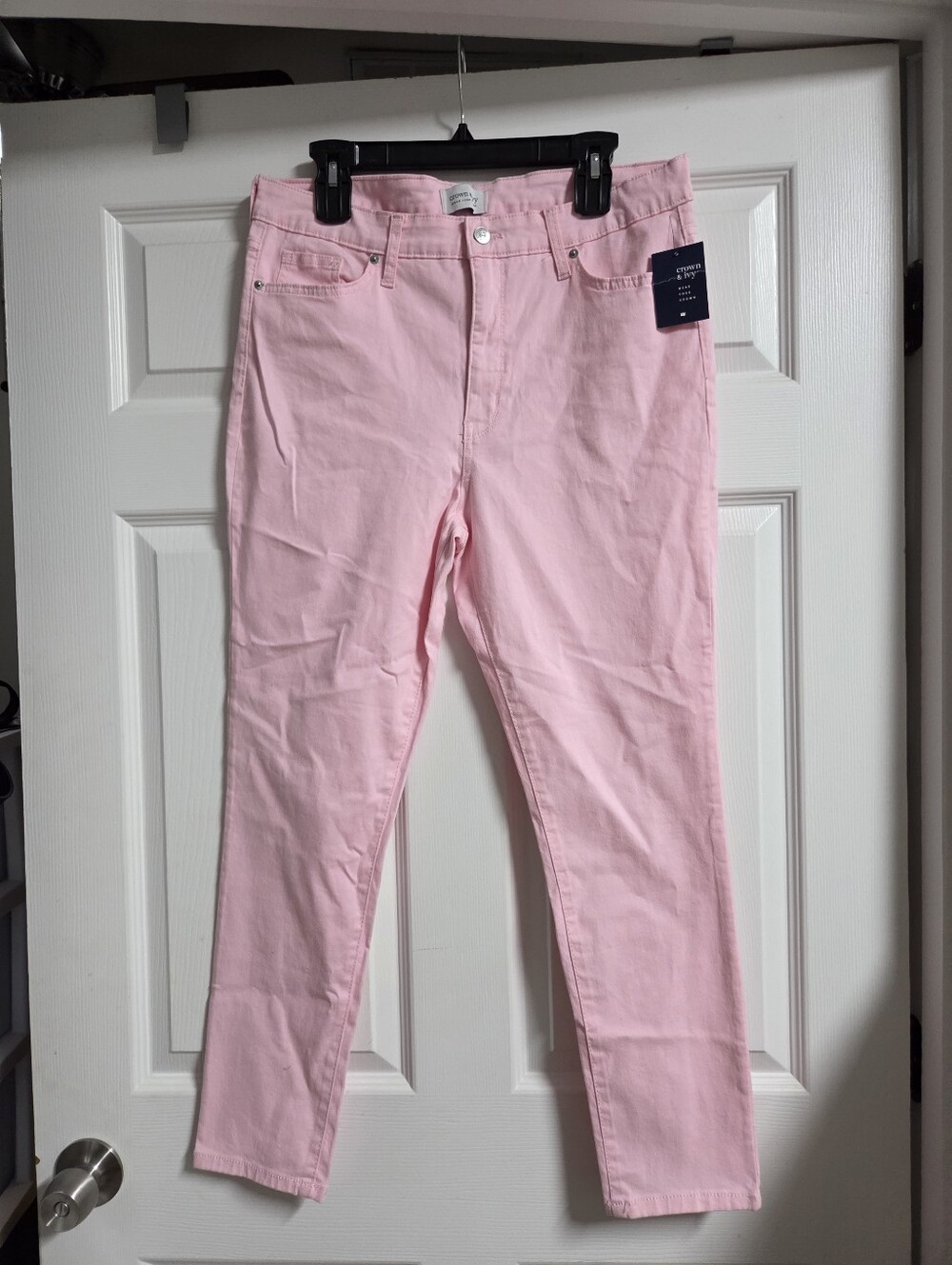 crown & ivy Pink High Rise Skinny Jeans Size 12